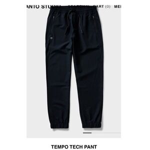 Santo Studio Tempo Tech Pant Mens Black Jogger Tapered Athletic Track Pants